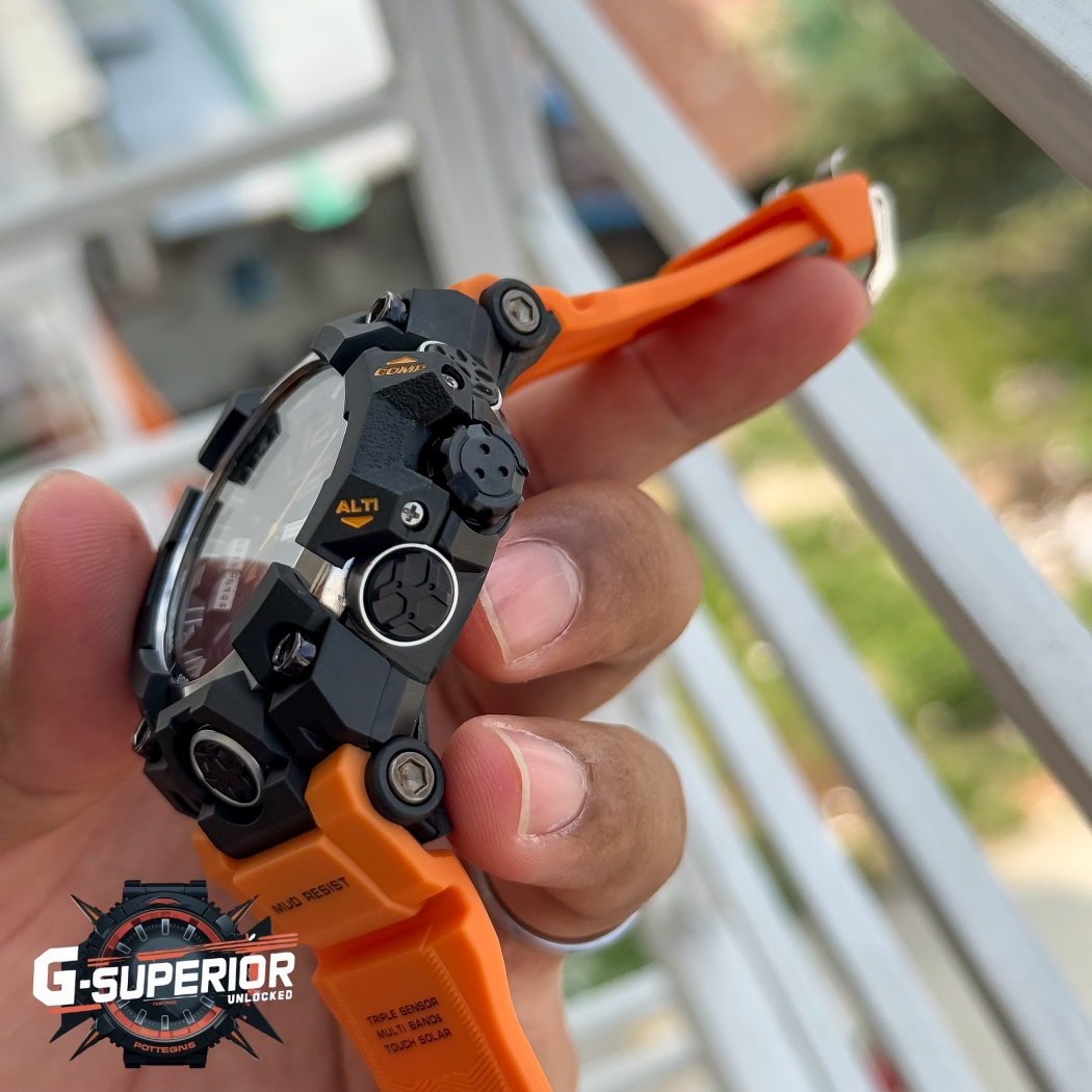 G shock AA grade Silicon Strap | Digital analog mixed | New Variant | Orange color_img_6