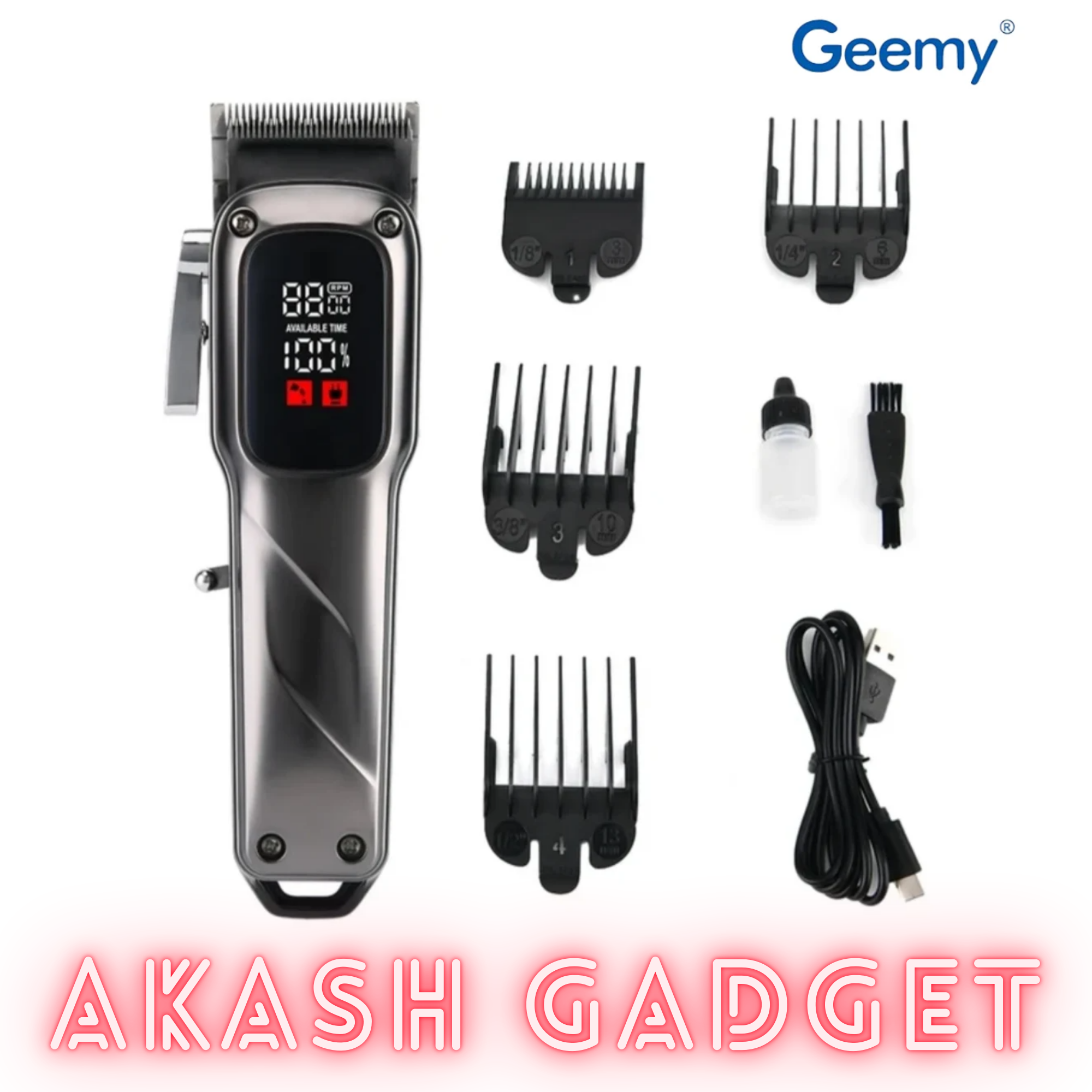 Geemy GM-8051 Rechargeable Professional Hair Clipper For Men_img_5