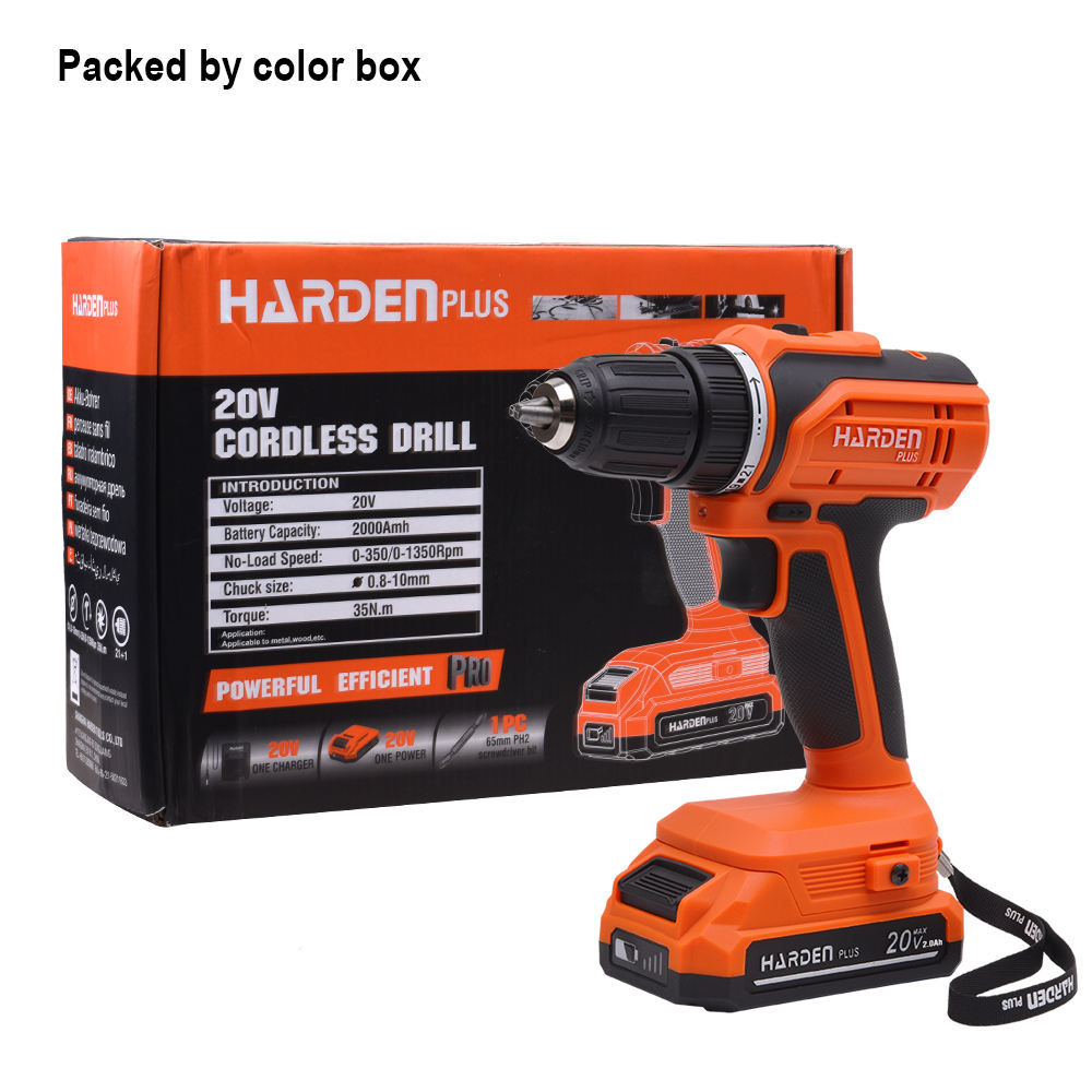 HARDEN 20V Cordless Drill/Driver Kit | 80Nm High Torque | 1-Hour Fast Charger | European Plug | Model: 758220