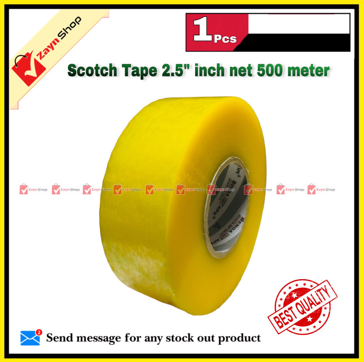 Scotch Tape 2.5 inch net 500 Meters ( Transparent ) 1pcs_img_1