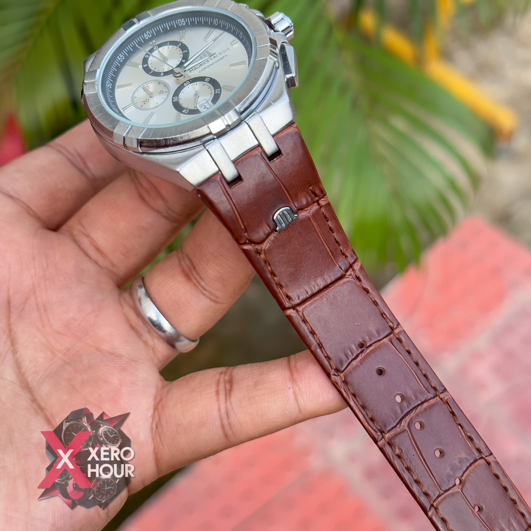 maurice lacroix watch | Chronograph | Leather Belt | AA Grade_img_2