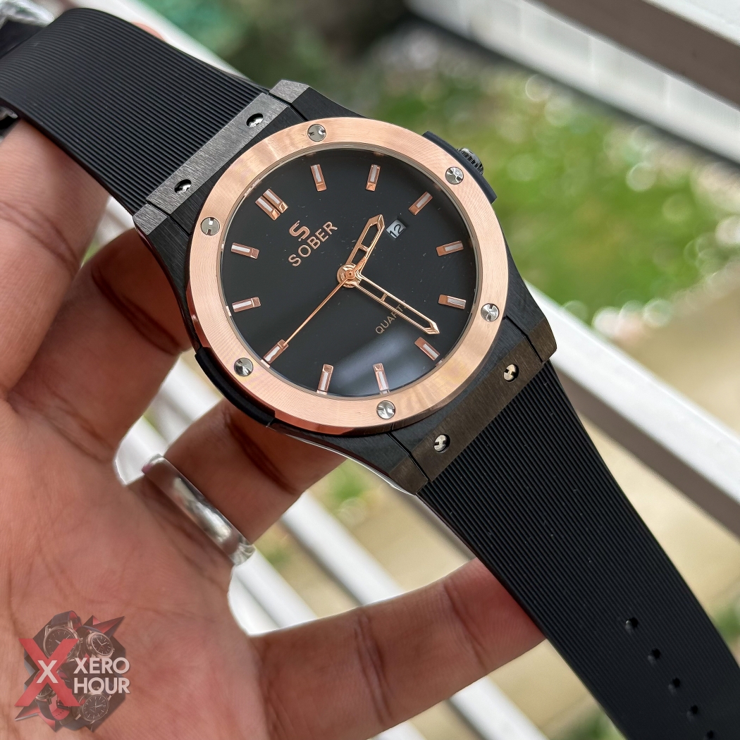 Sober Hublot Style | Original watch | Quartz movement | Rose Gold_img_4