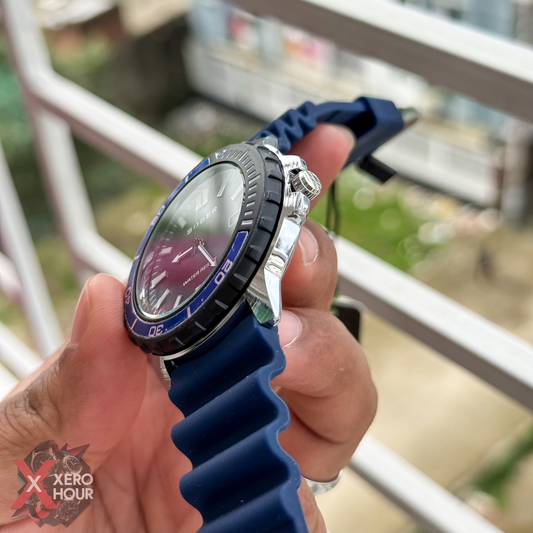 Sober Silicon Strap Sport Date Just Model | Blue dial_img_3