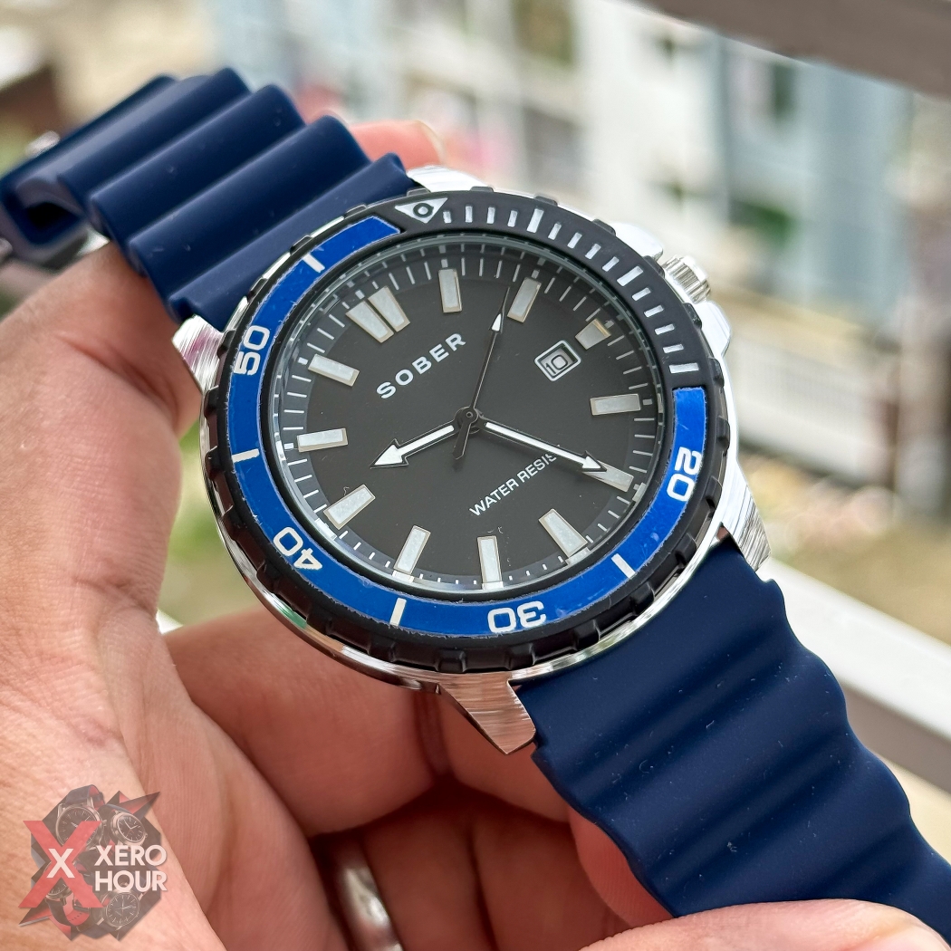 Sober Silicon Strap Sport Date Just Model | Blue dial_img_5