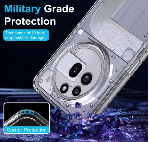 EGOTUDE Clear Transparent Hard Back Cover Case for Nothing Phone 3a Pro_img_6