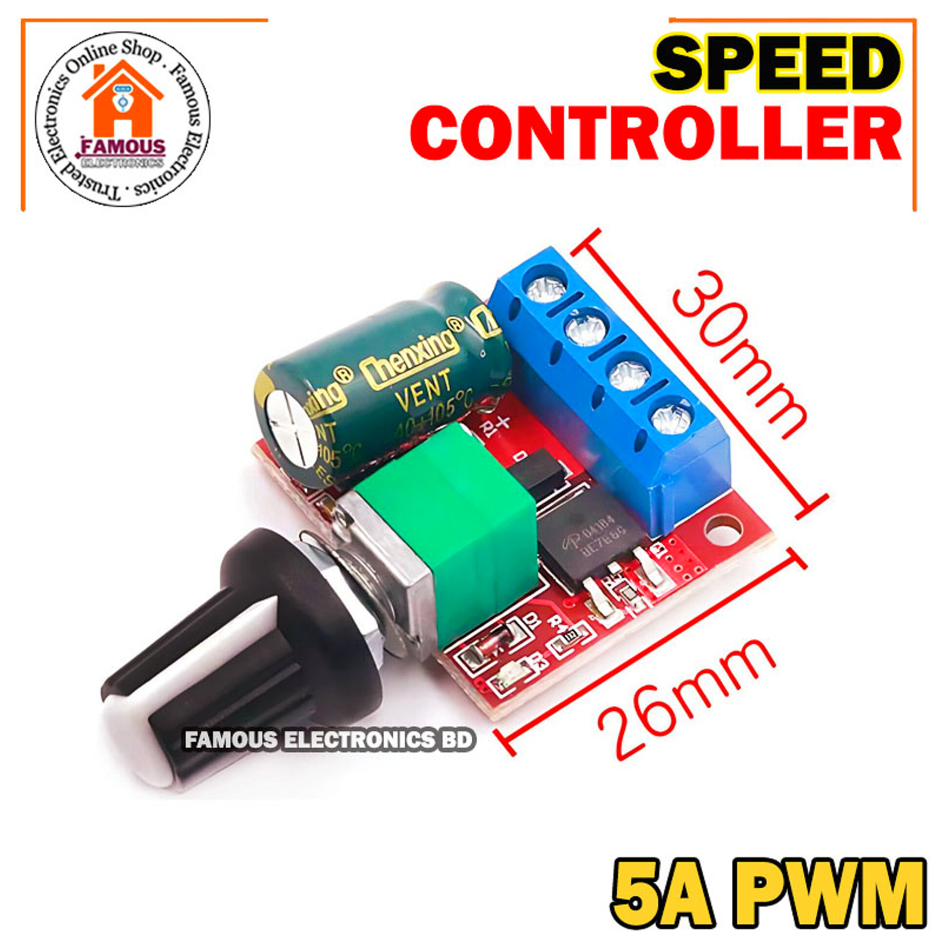 DC-DC 4.5V-35V 5A 90W PWM DC Motor Speed Controller Module Speed Regulator Control Adjust Board Switch 12V 24V PN35-1PCS_img_4