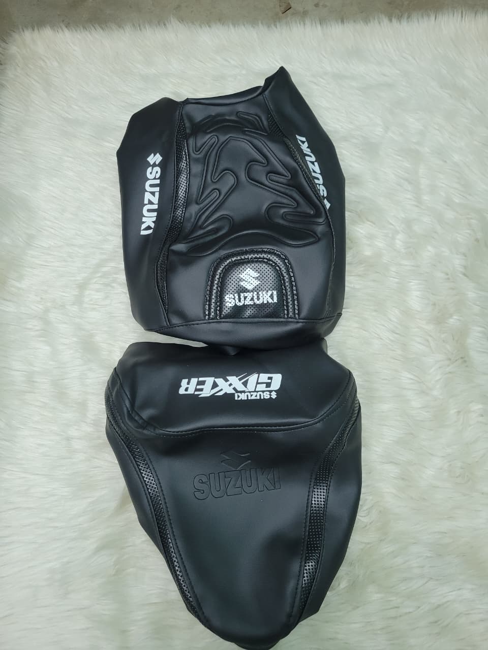 Premium Seat Cover For Gixxer Fi or SF Black Motorcycle_img_0