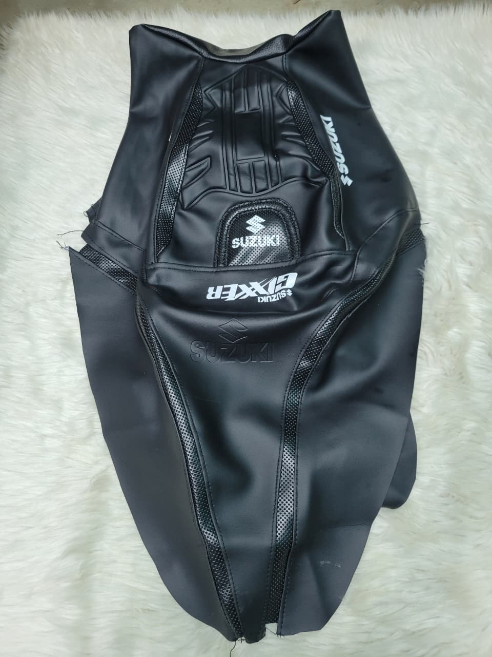 Premium Seat Cover For Gixxer Monoton Black Motorcycle_img_1