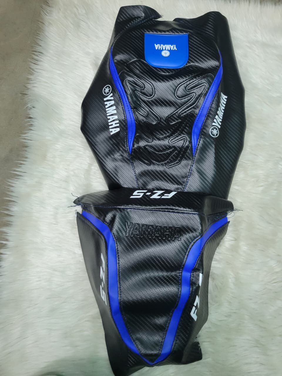 Premium Seat Cover For Fzsv2 Blue Motorcycle_img_0