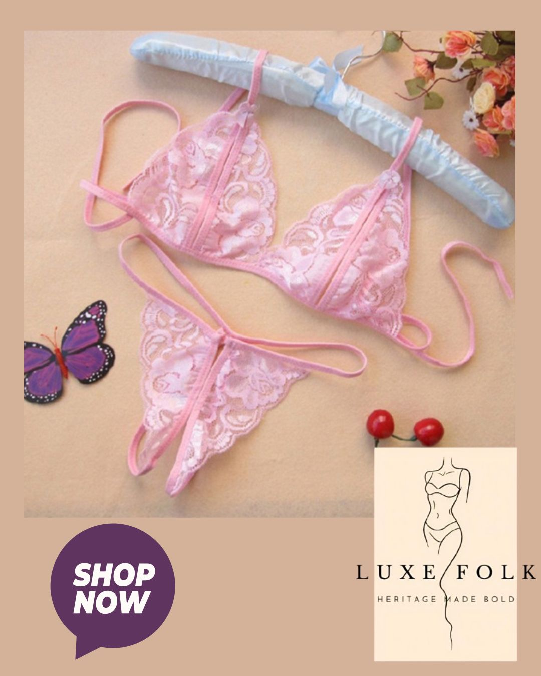 Butterfly Sexy Lace Bikini Set_img_0