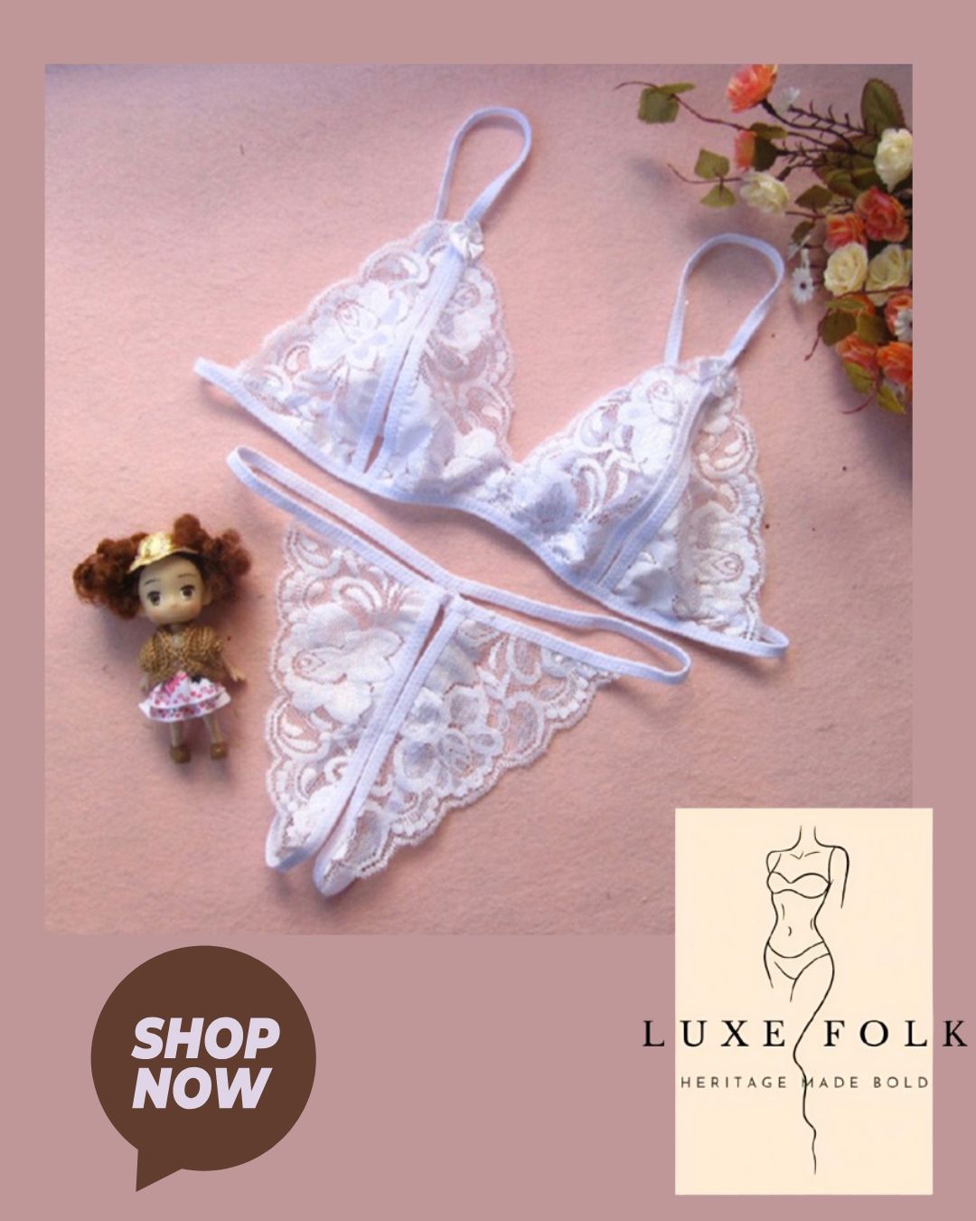 Butterfly Sexy Lace Bikini Set_img_1