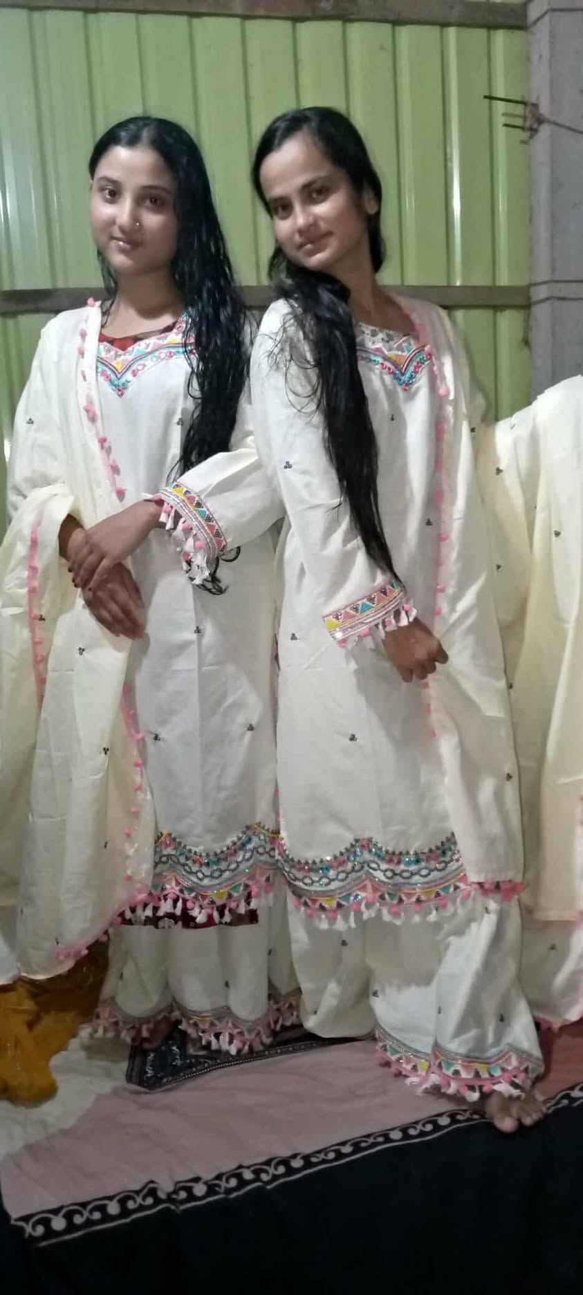 Soft off white beauty with elegant lace & embroidery touch Gharara ready 3pis._img_3