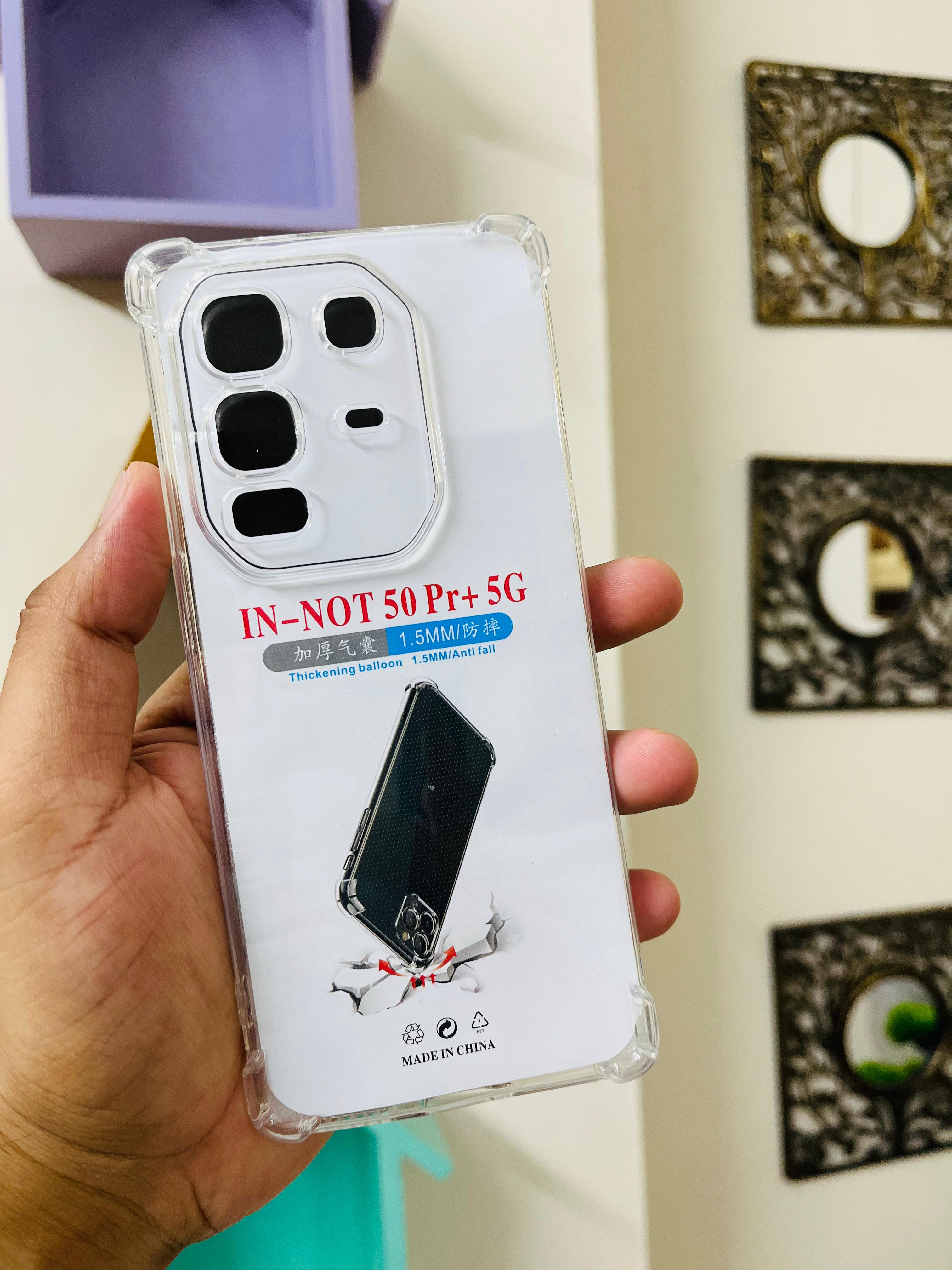 Border With Soft Case For Infinix Note 50 Pro Plus Back Cover Soft Silicone Transparent_img_3
