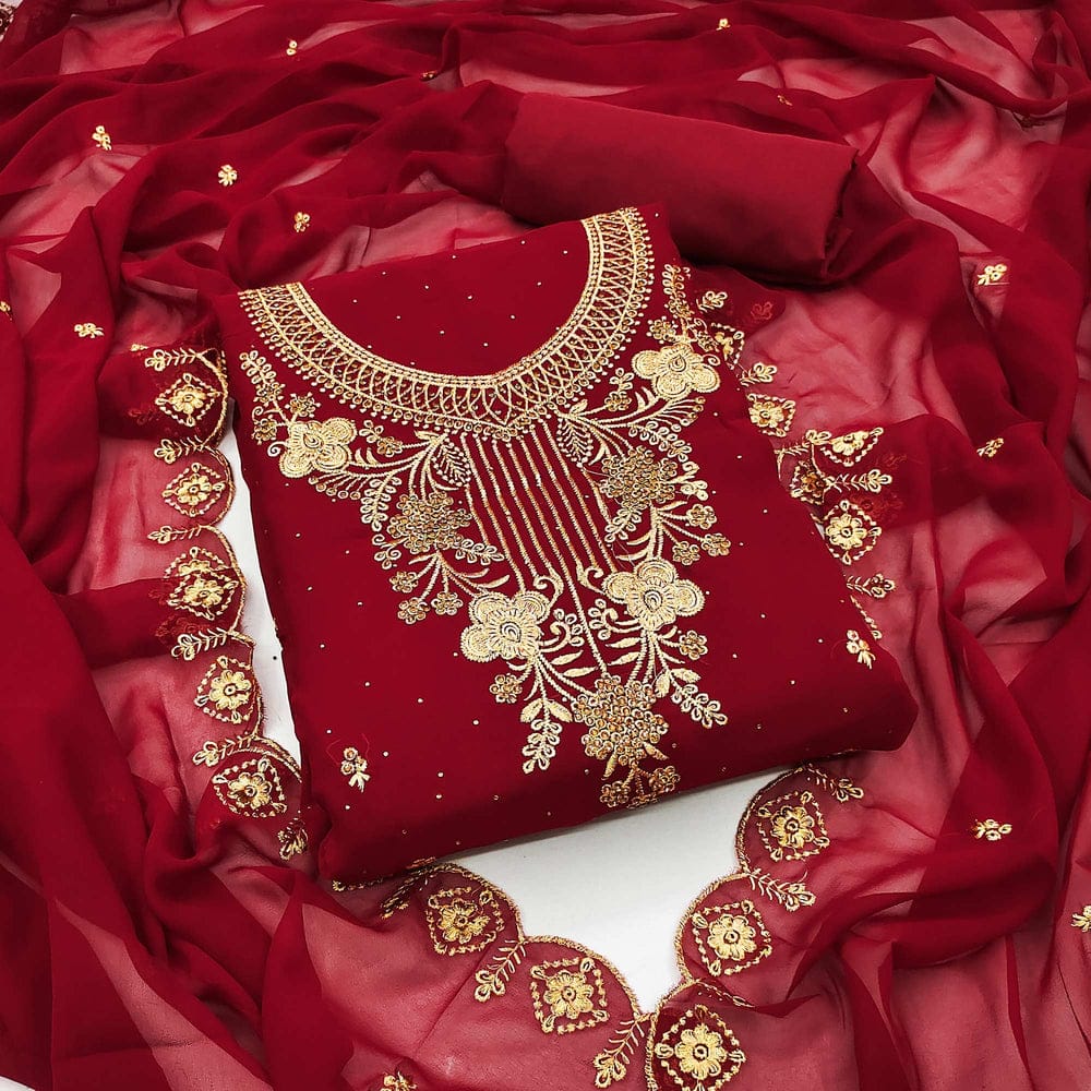 Georgette Embroidery Four Piece_img_0