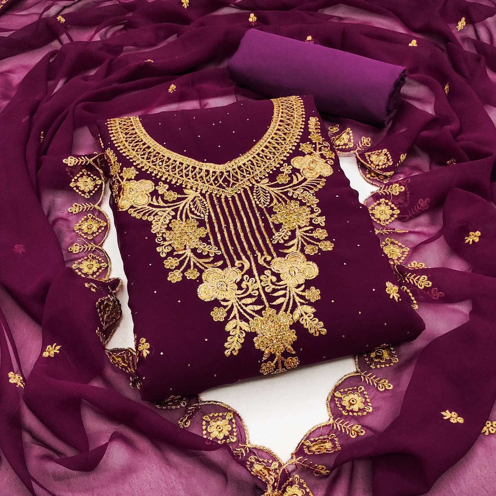 Georgette Embroidery Four Piece_img_0