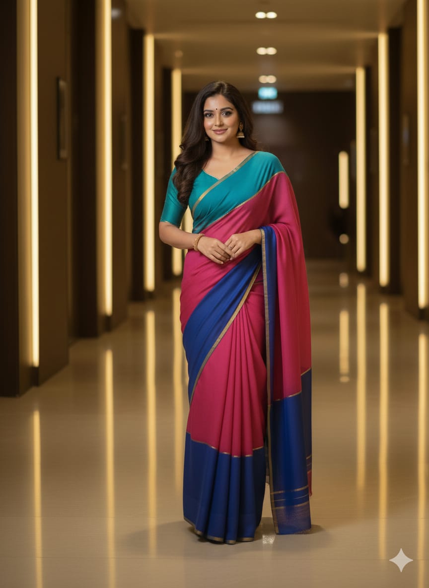 Half Silk Saree with Blouse Piece_img_0