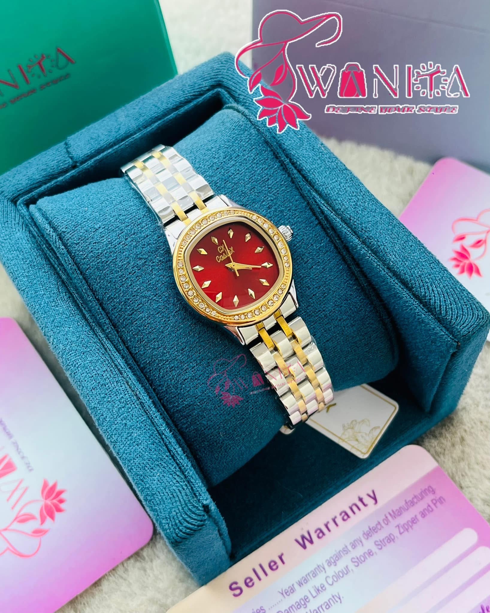 Caslex Ladies Wine Dial Watch