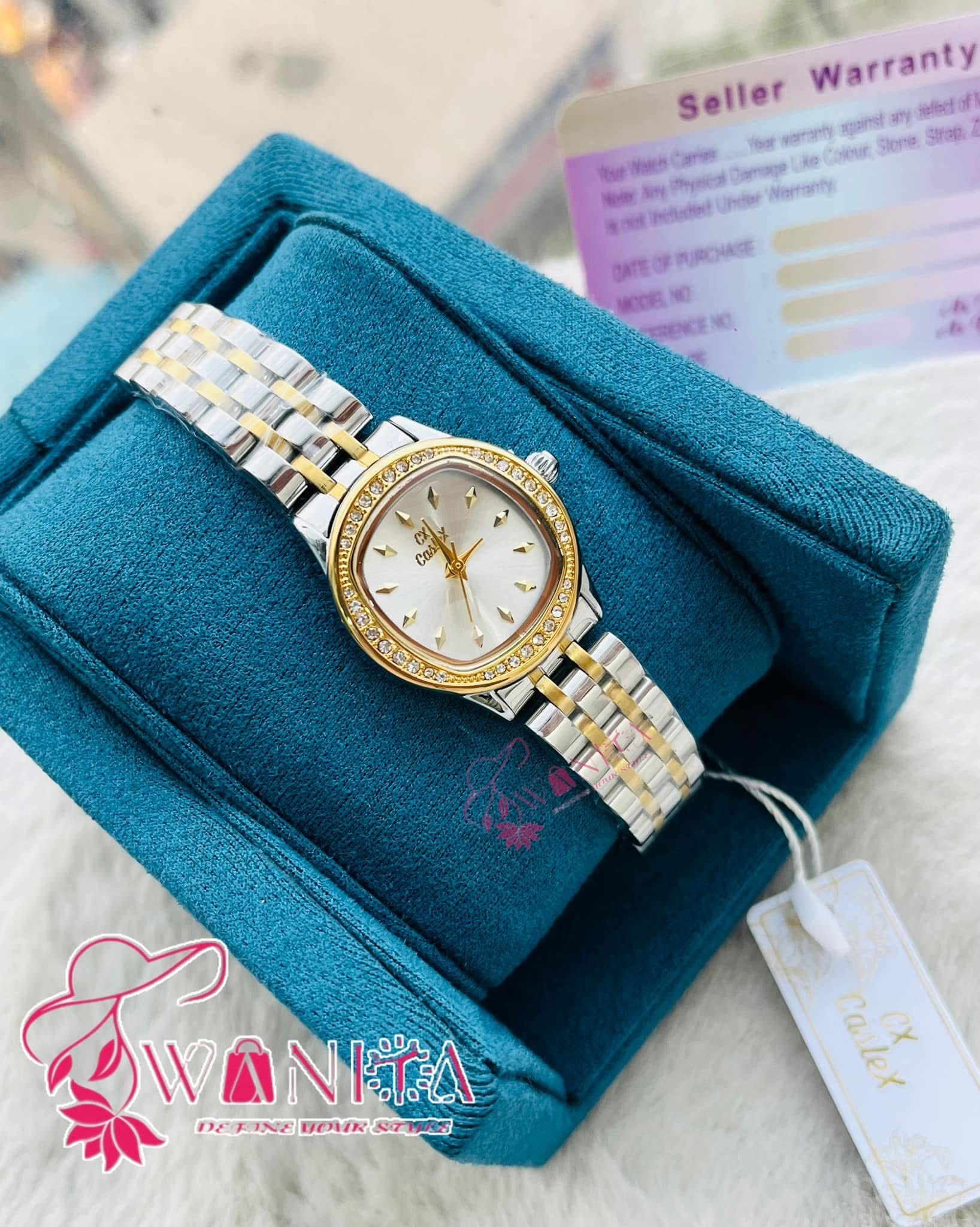 Caslex Ladies White Dial Watch