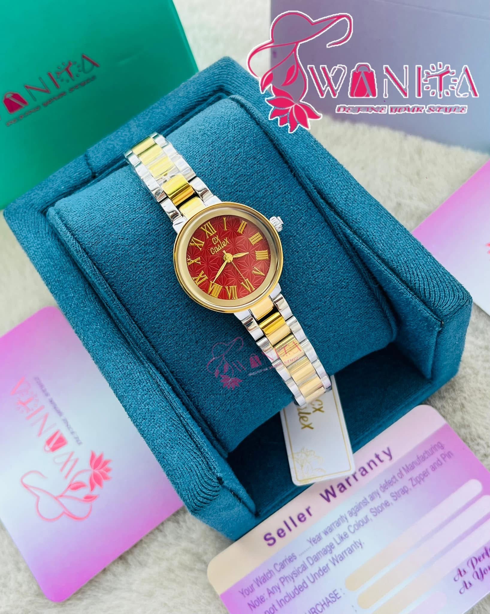 Caslex Ladies Wine Shade Watch