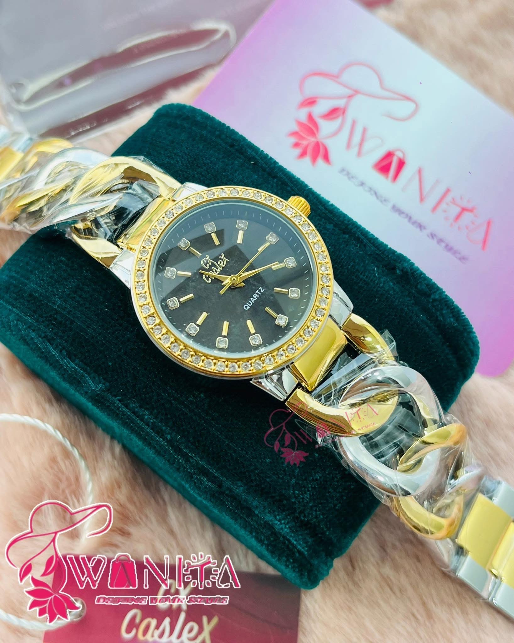 Caslex Ladies CrissCross Chain Watch