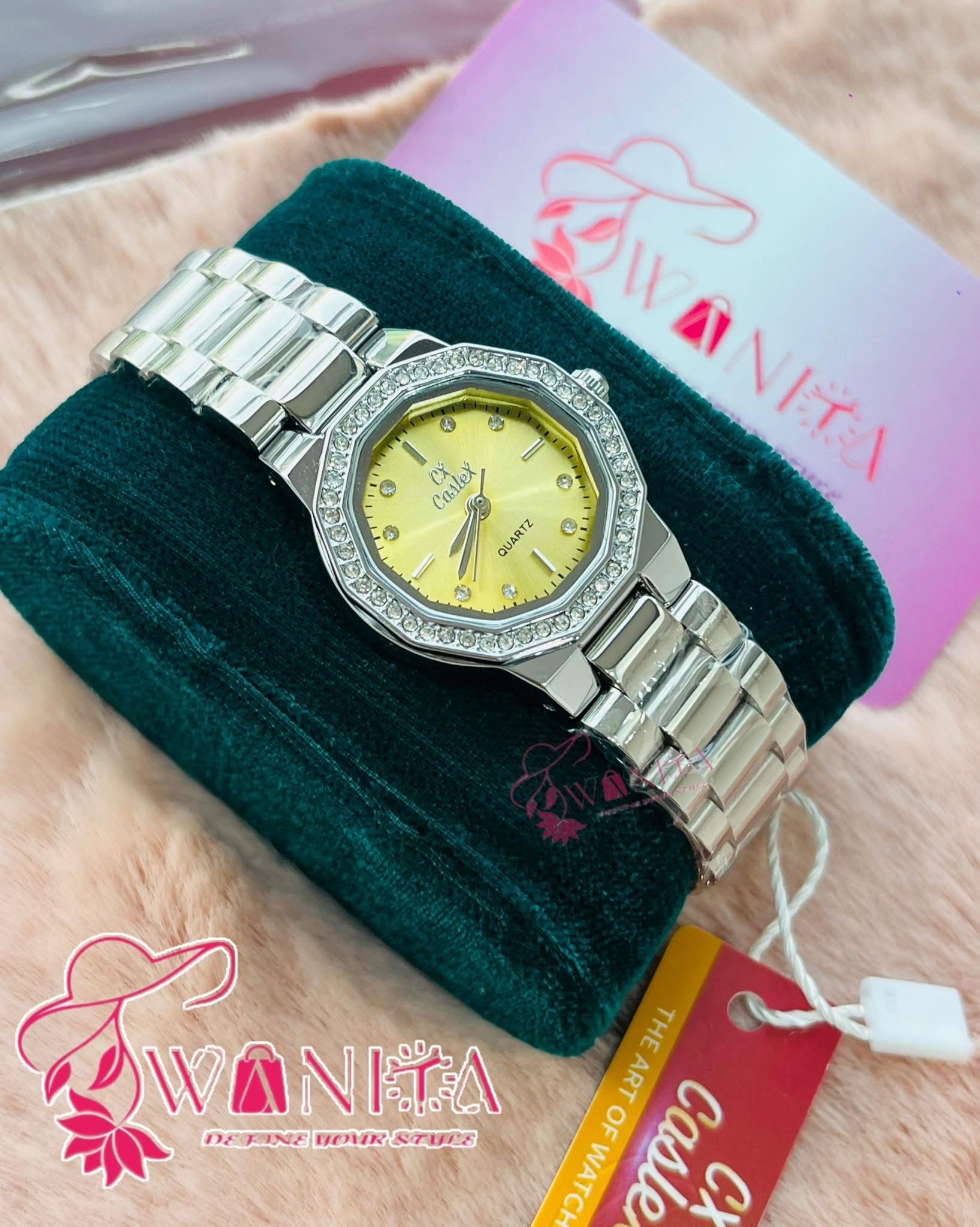 Caslex Ladies Mastered Shade Stone Watch