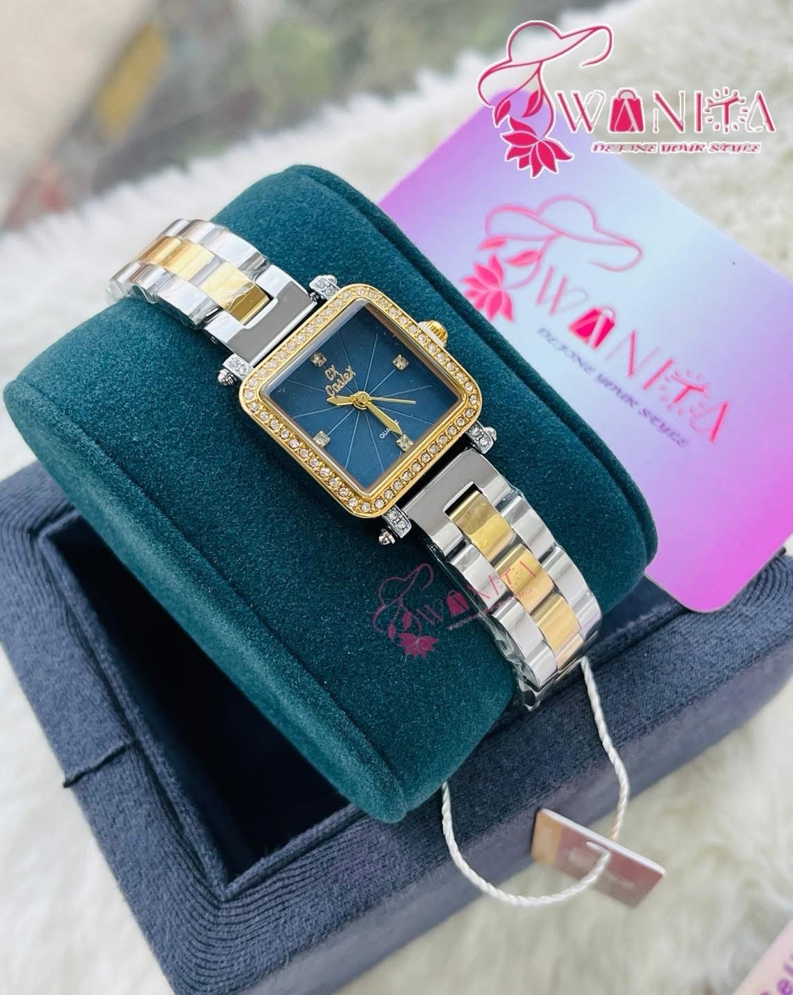 Caslex Ladies Royal Blue Square Watch