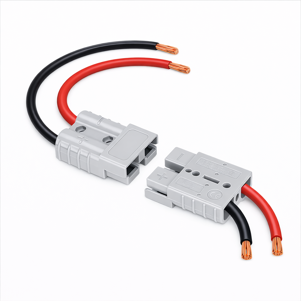 Anderson Connector 50A Kit with 8 Gauge 30cm Pure Copper Battery Cable Waterproof Quick Connect Plug_img_1