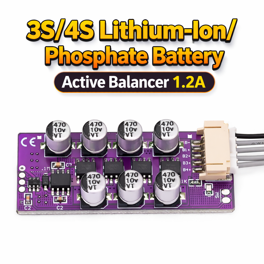 3S 4S Lithium Battery Capacitive Active Equalizer Balancer Plate 1.2A Energy Transfer Type