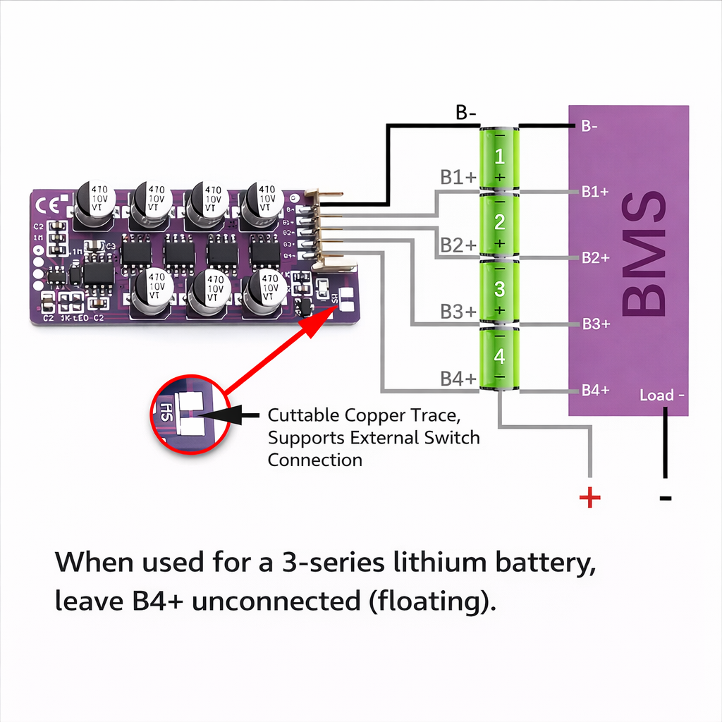 3S 4S Lithium Battery Capacitive Active Equalizer Balancer Plate 1.2A Energy Transfer Type_img_1