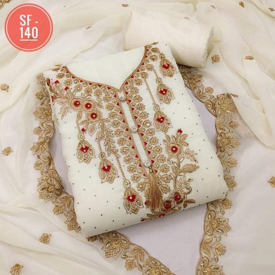 Georgette Embroidery Three Piece_img_0