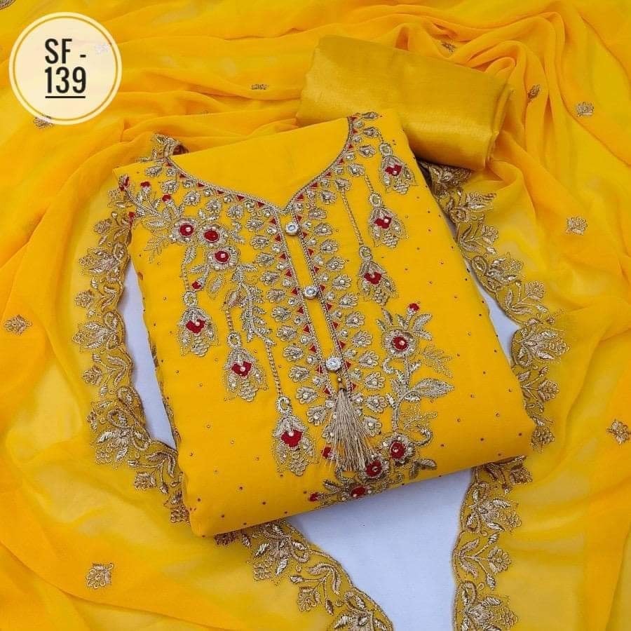 Georgette Embroidery Three Piece_img_0