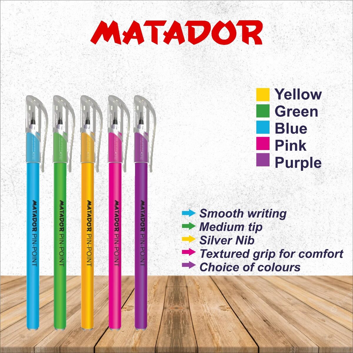Matador Pinpoint Ball Pen (পিন পয়েন্ট কলম) 12ps