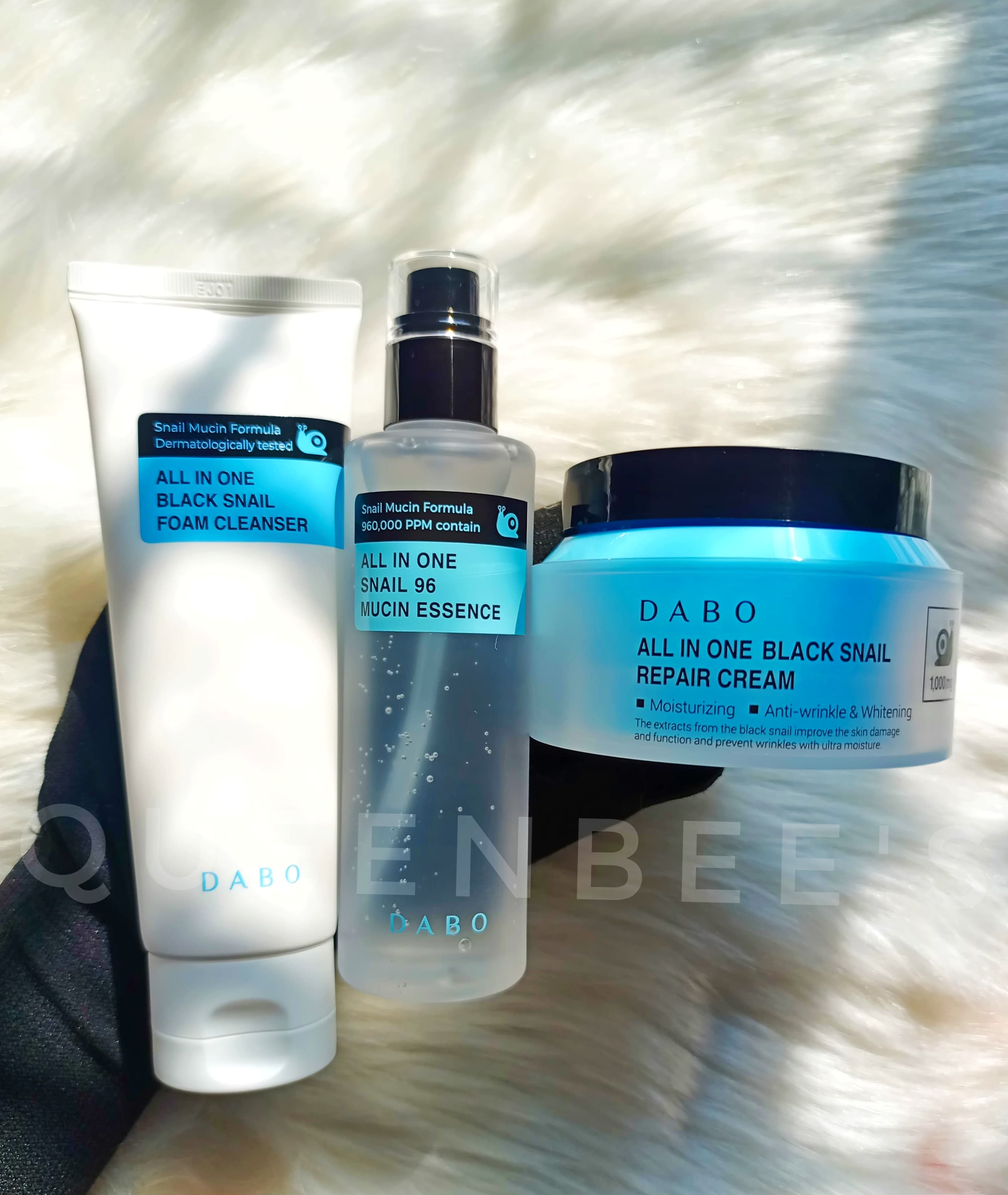 Dabo Skin repair+glass skin combo(cleanser+ essence +moisturizer)