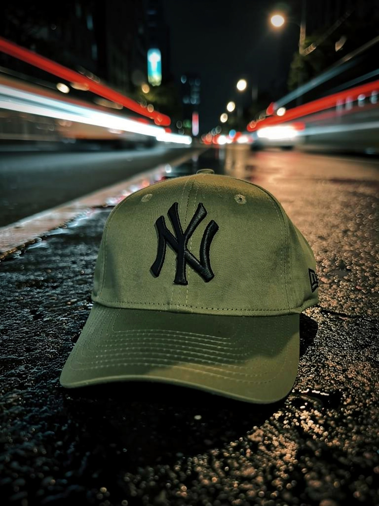 NY Adjustable Cotton Cap – Forest Depth Green with Black Logo
