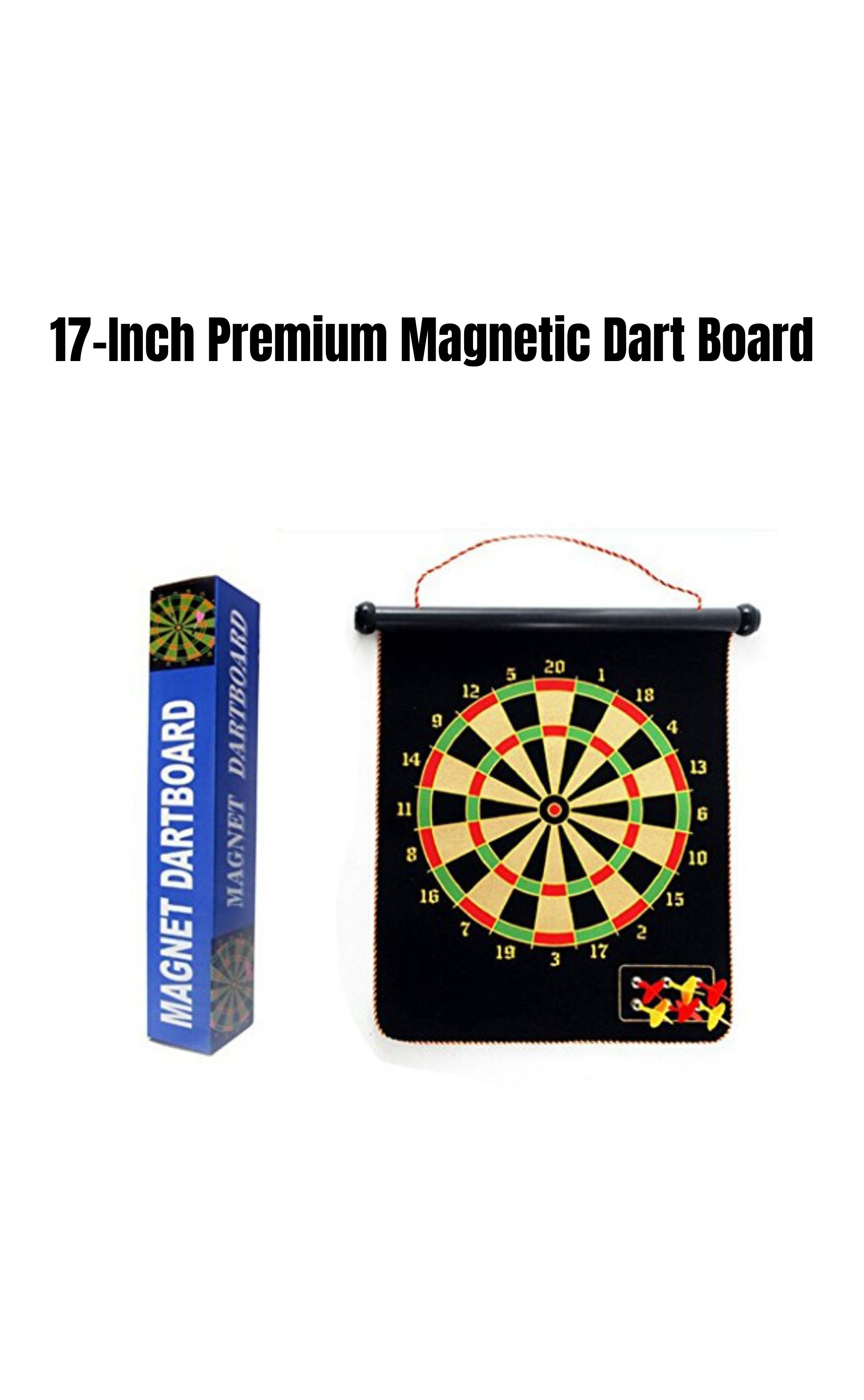 17-Inch Premium Magnetic Dart Board | Durable, Safe & Fun for All Ages - Image 1