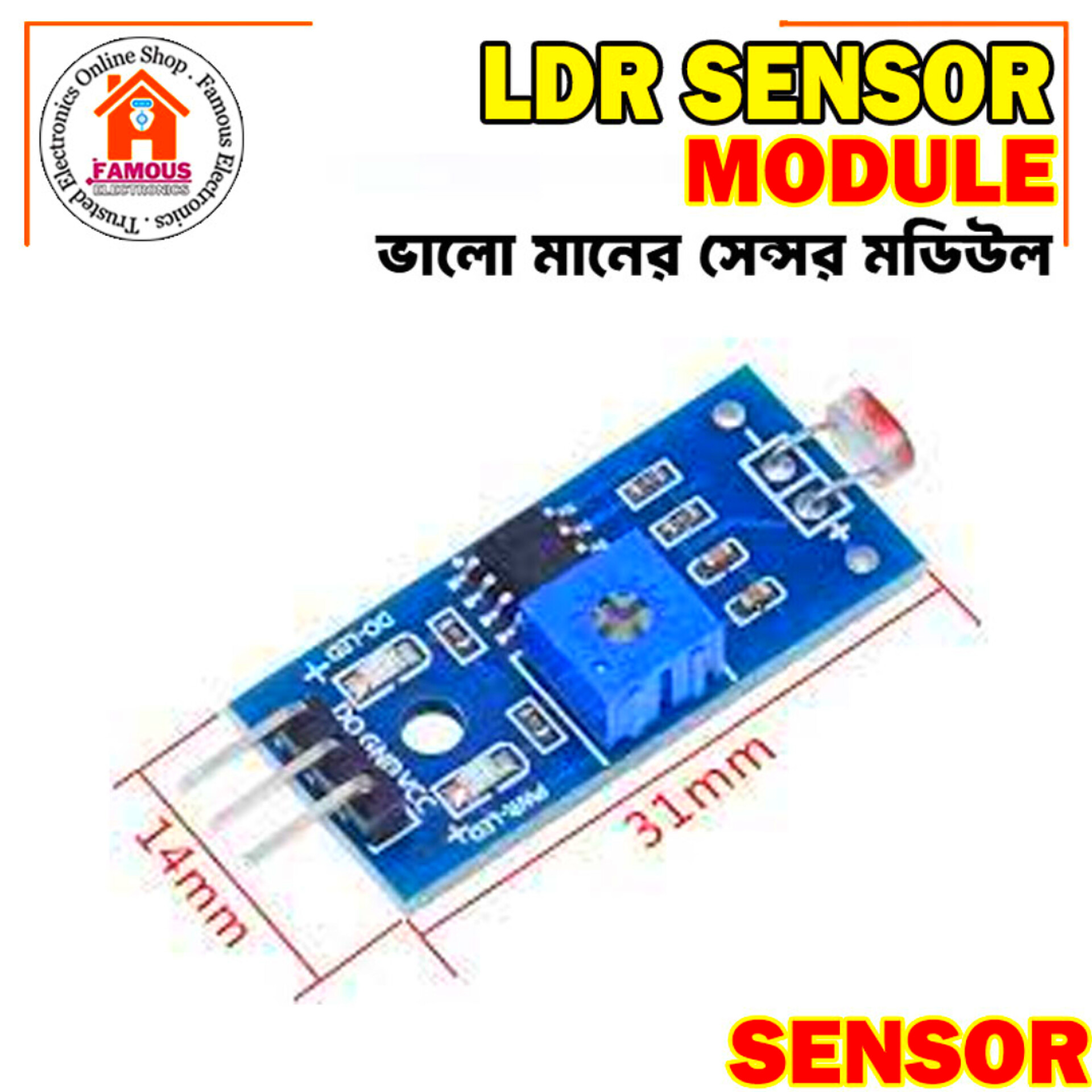 LDR Sensor Module 3 Pin DC 3.3-5V Photoresistor Photo Cell Light Dependent Resistor LDR Sensor For Night Light Street Light Sensor Automatic Headlight Dimmer Control Photo Light Resistor_img_5