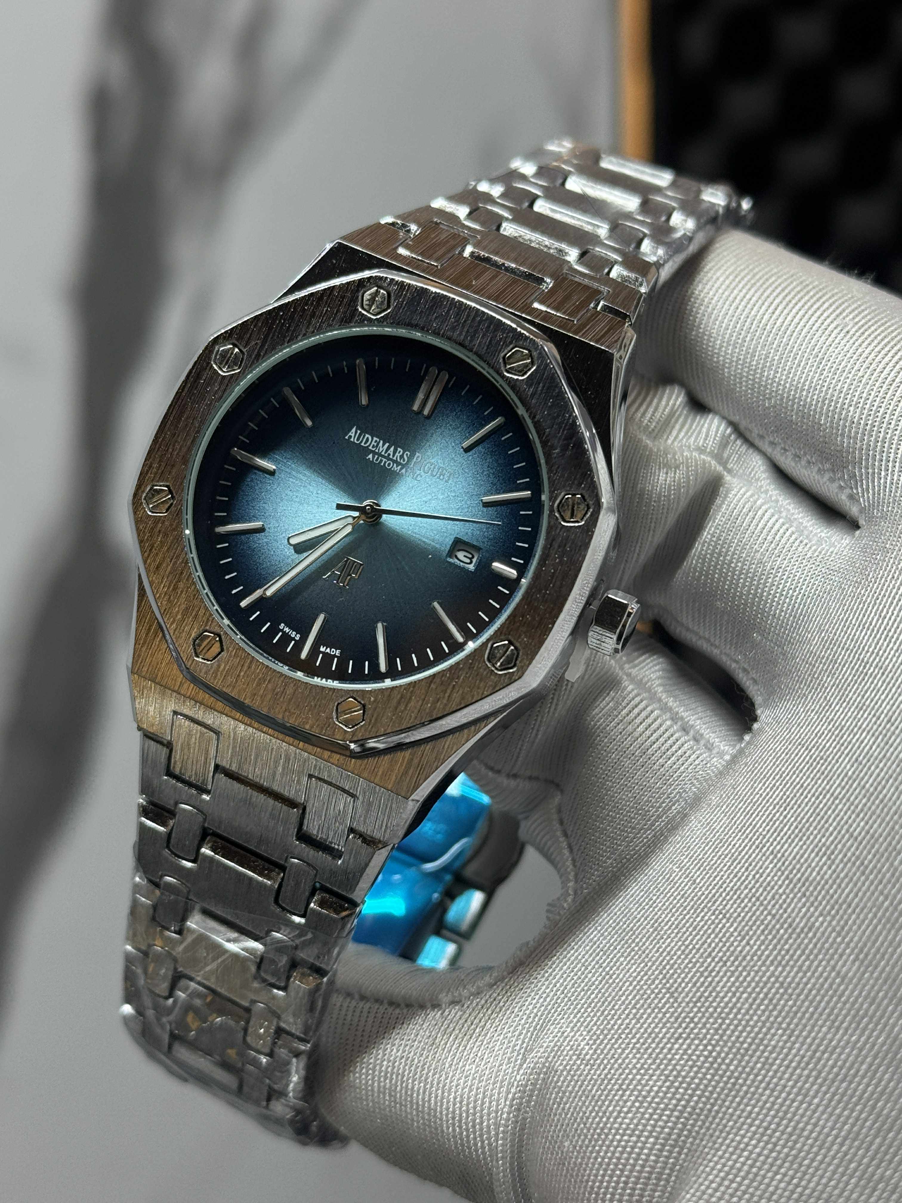 AP NON CHRONO SILVER CHAIN ICE BLUE DIAL AA