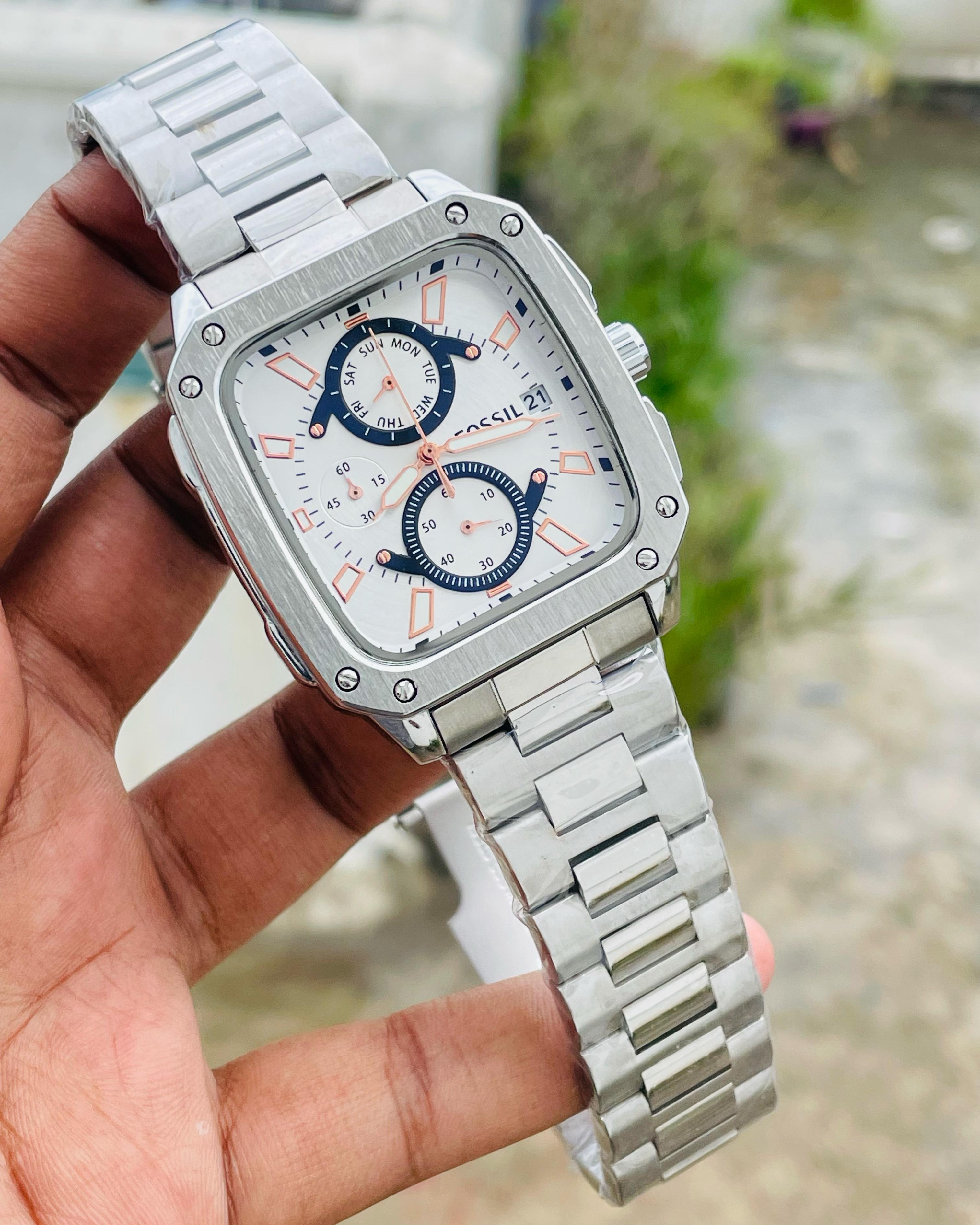 Fossil Chronograph Square Watch (AA Grade)