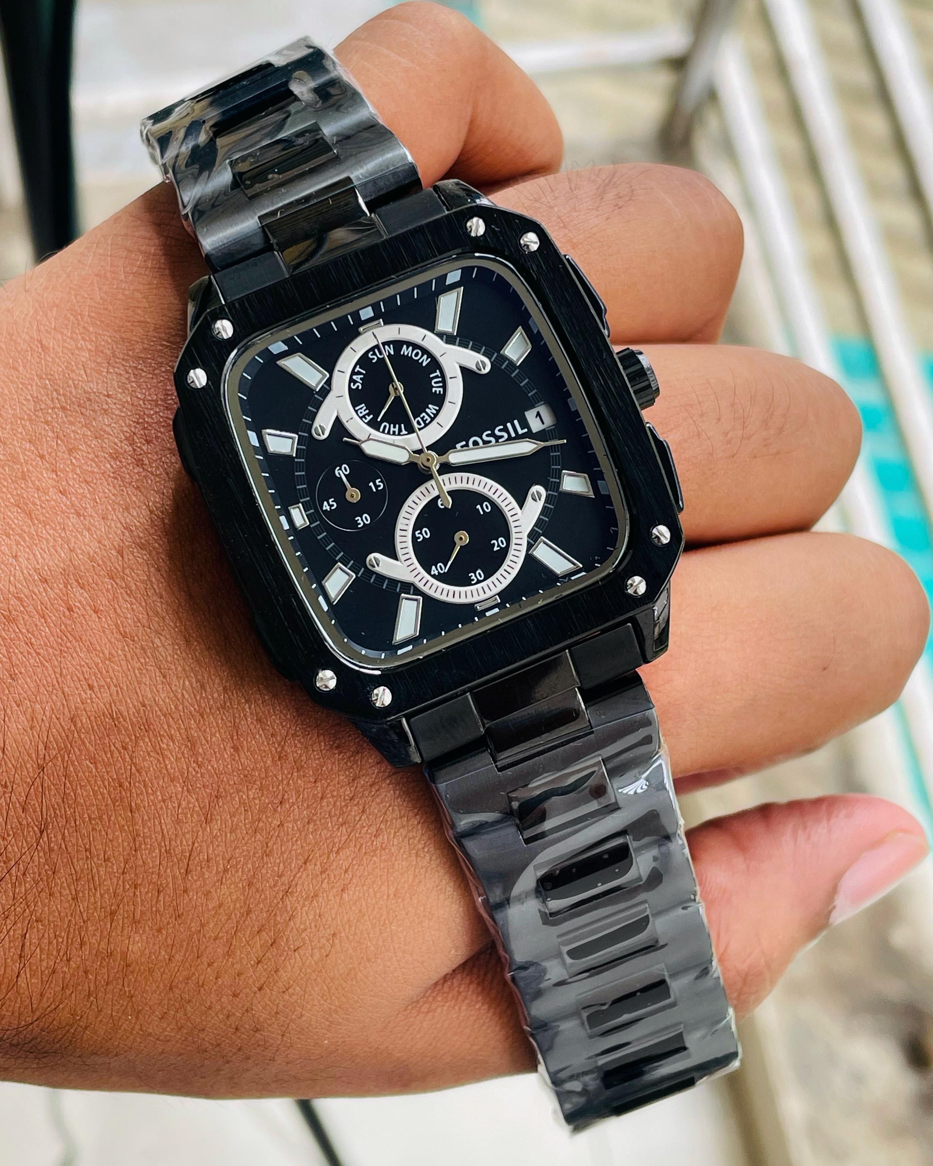 Fossil Chronograph Square Watch (AA Grade)