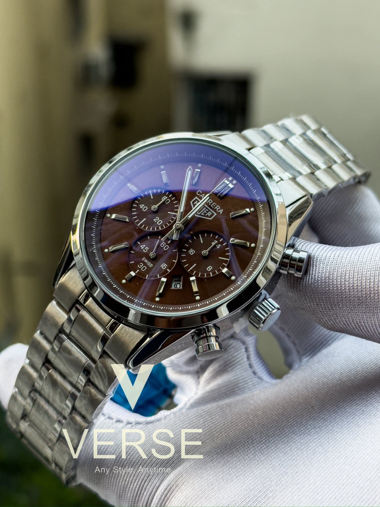 TAG CARERRA CHAIN BROWN DIAL