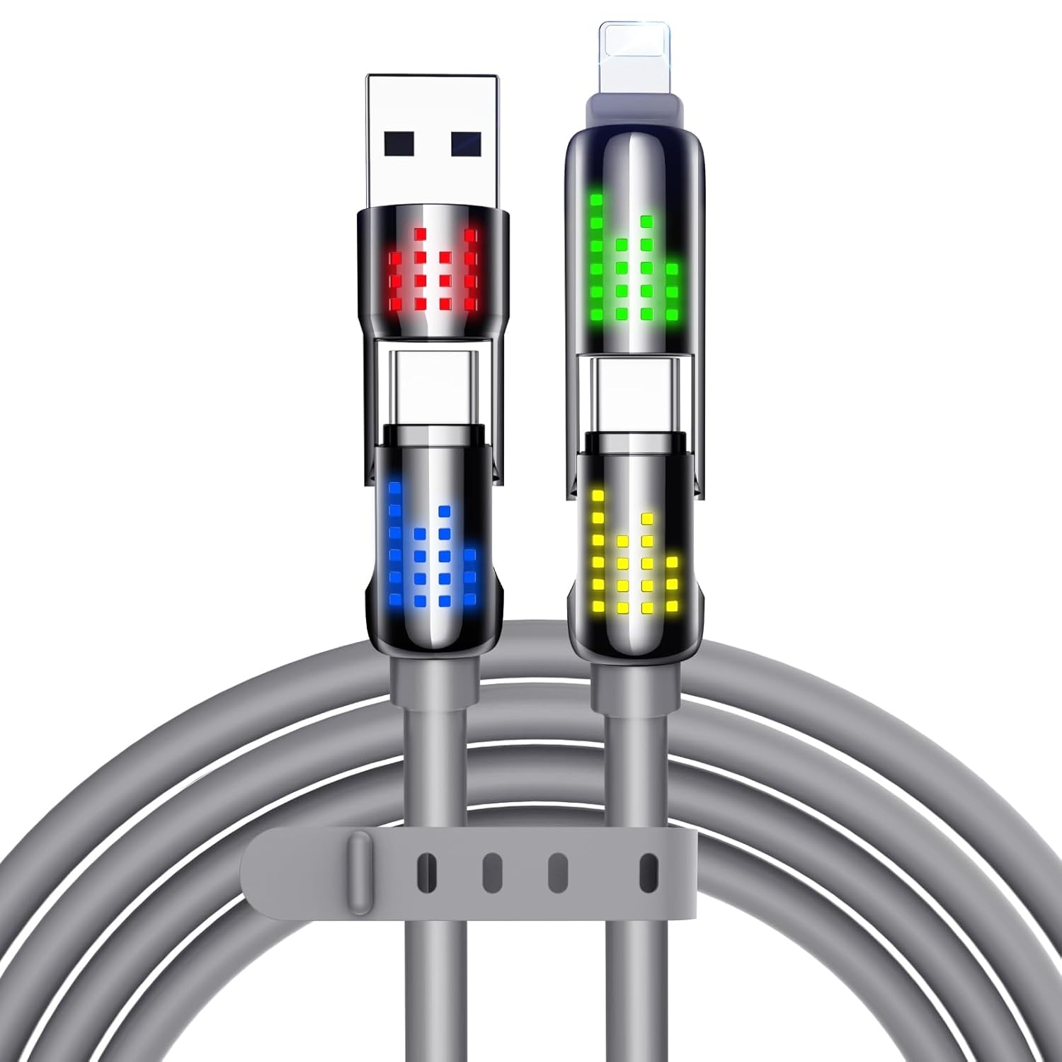 240W 4-in-1 Fast Charging Data Fast Charging Cable 1.5 Meter [60 Inch] Colorful Atmosphere Two-on-Two_img_0