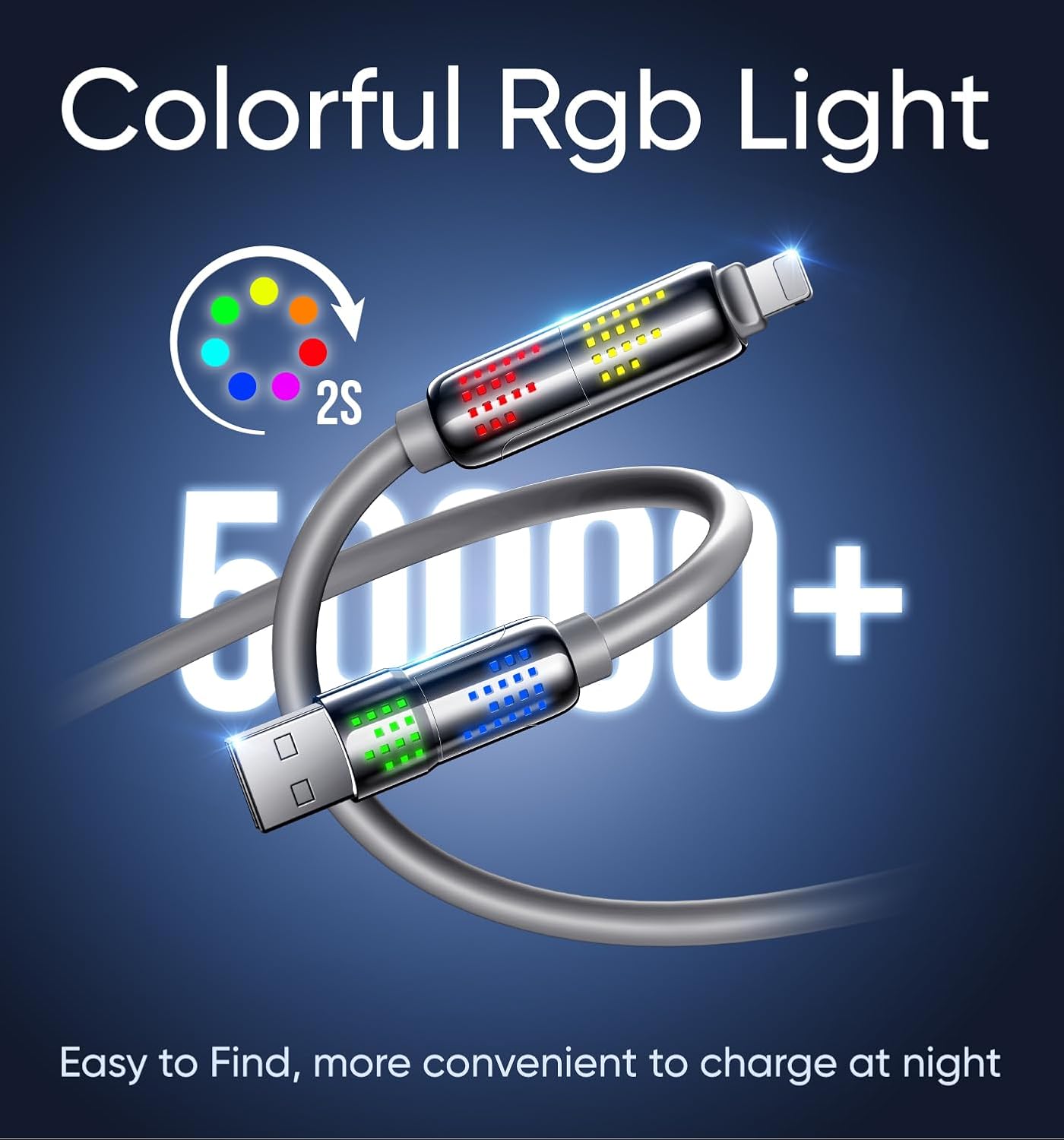 240W 4-in-1 Fast Charging Data Fast Charging Cable 1.5 Meter [60 Inch] Colorful Atmosphere Two-on-Two_img_2