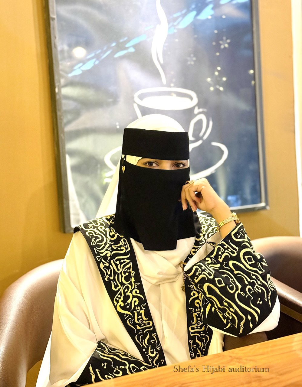 Calligraphy Coart Abaya White_img_2