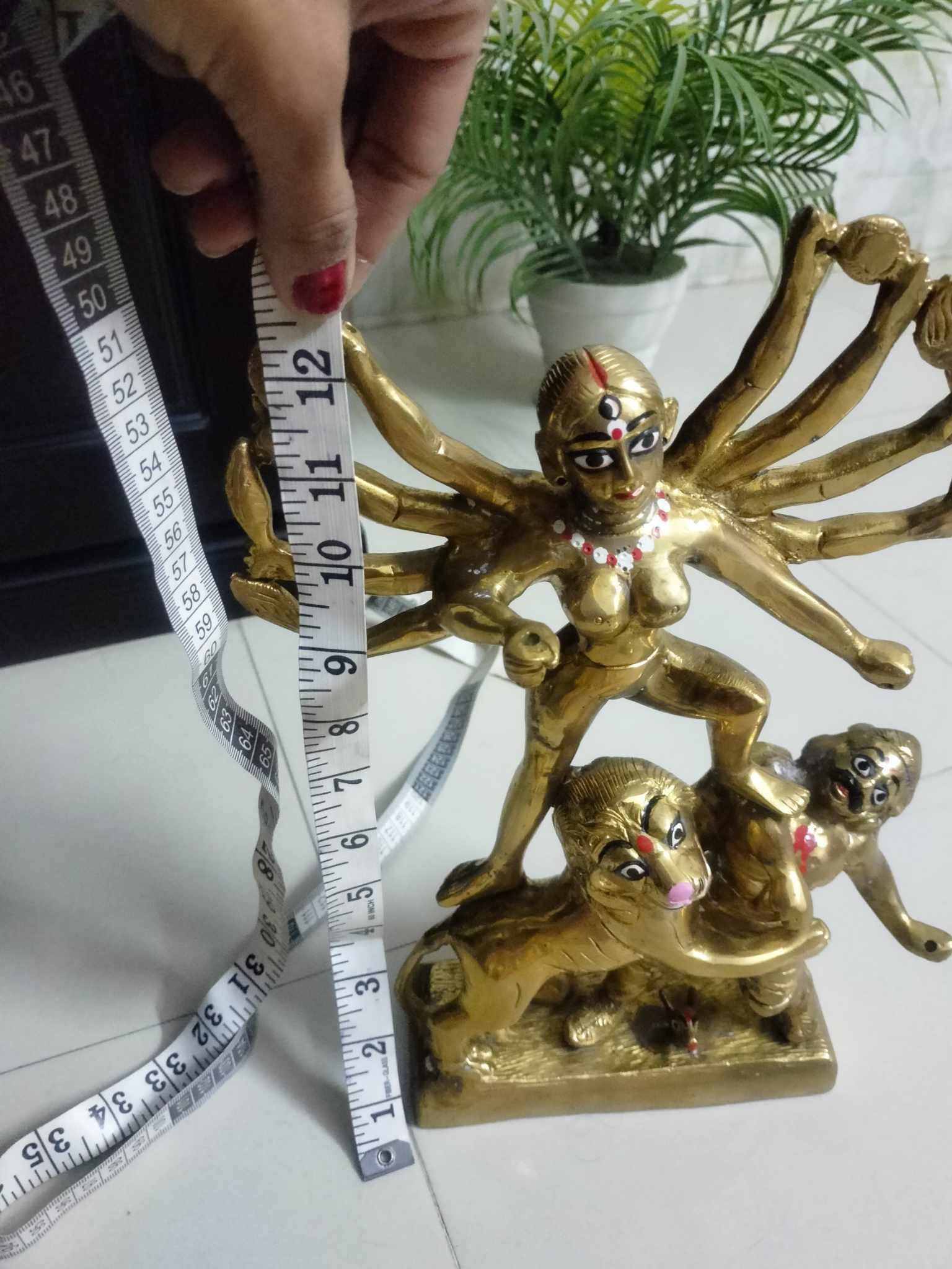 কাত্যায়ণী দুর্গা মাতা ১২ ইঞ্চি - Image 2