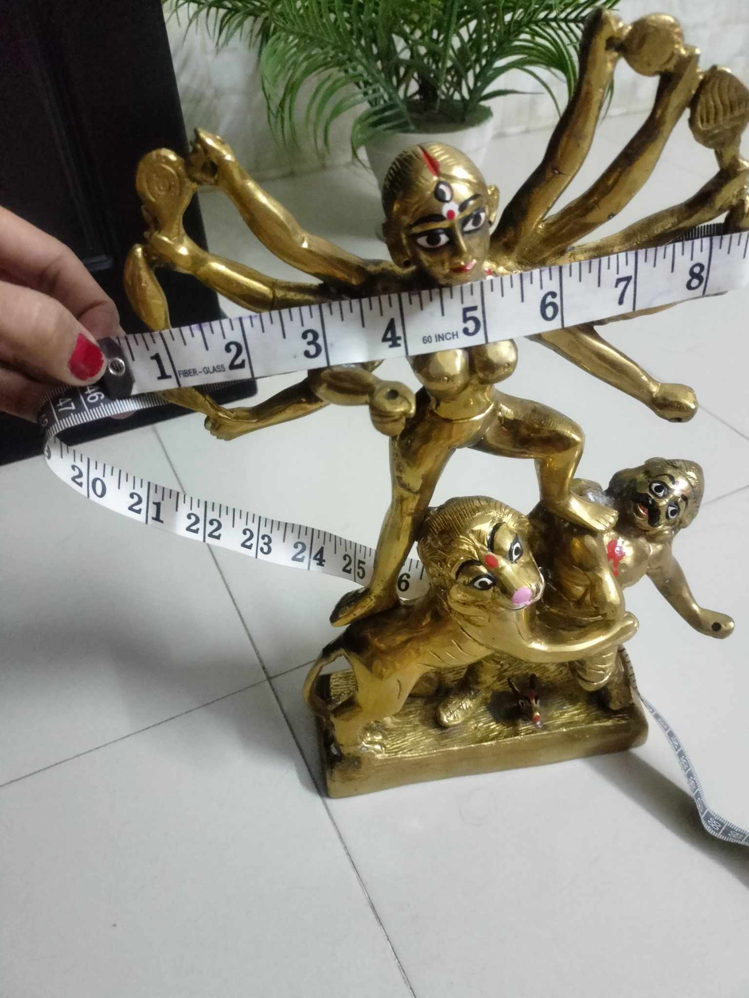 কাত্যায়ণী দুর্গা মাতা ১২ ইঞ্চি - Image 3