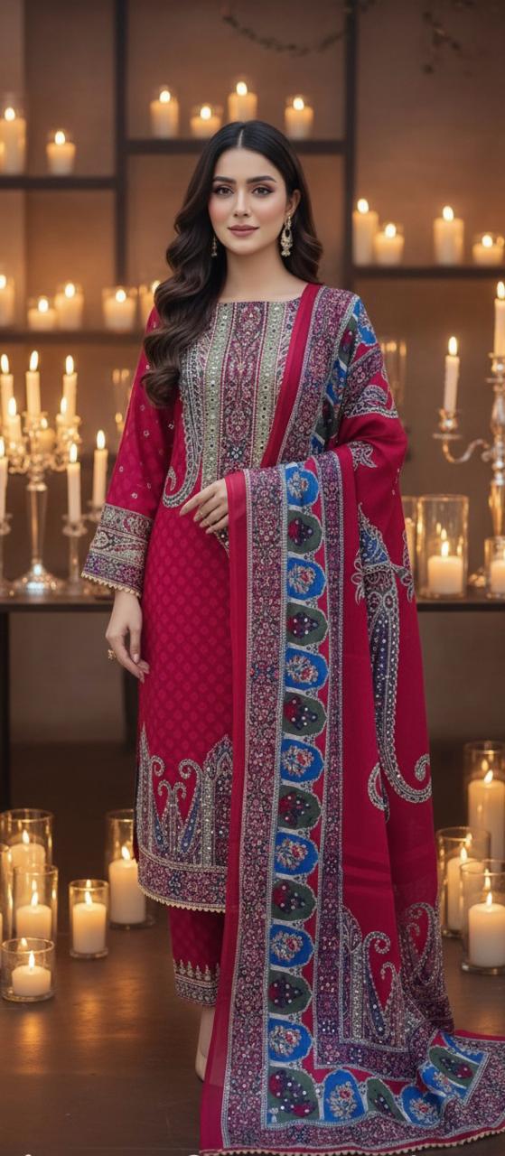 গর্জিয়াস লাহোরি থ্রি পিস (সেলাই বিহীন)