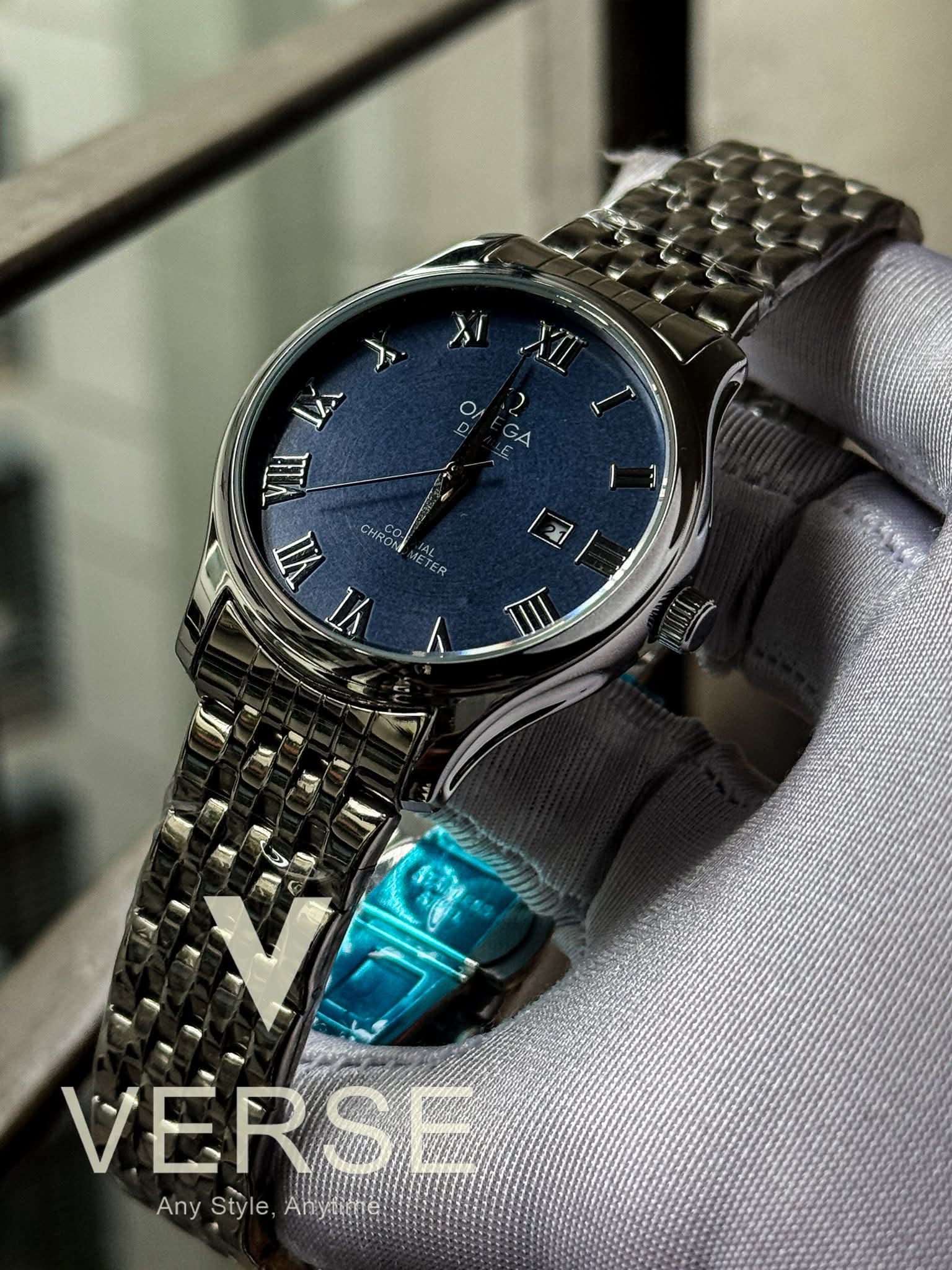 OMEGA DE VILLE SILVER CHAIN BLUE DIAL