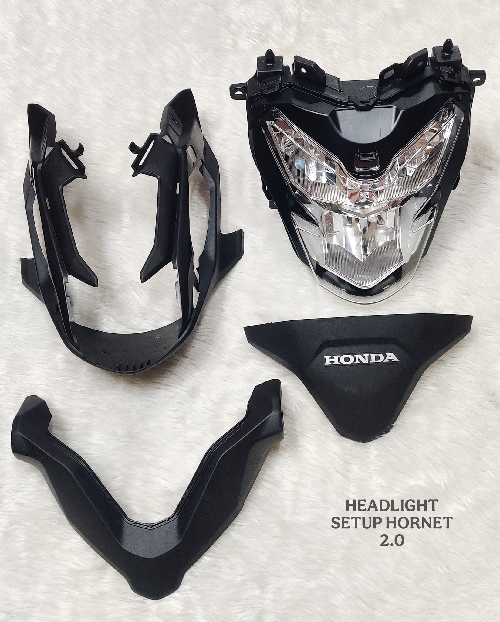 Headlight Setup For Honda Hornet 2.o Matt Black_img_1