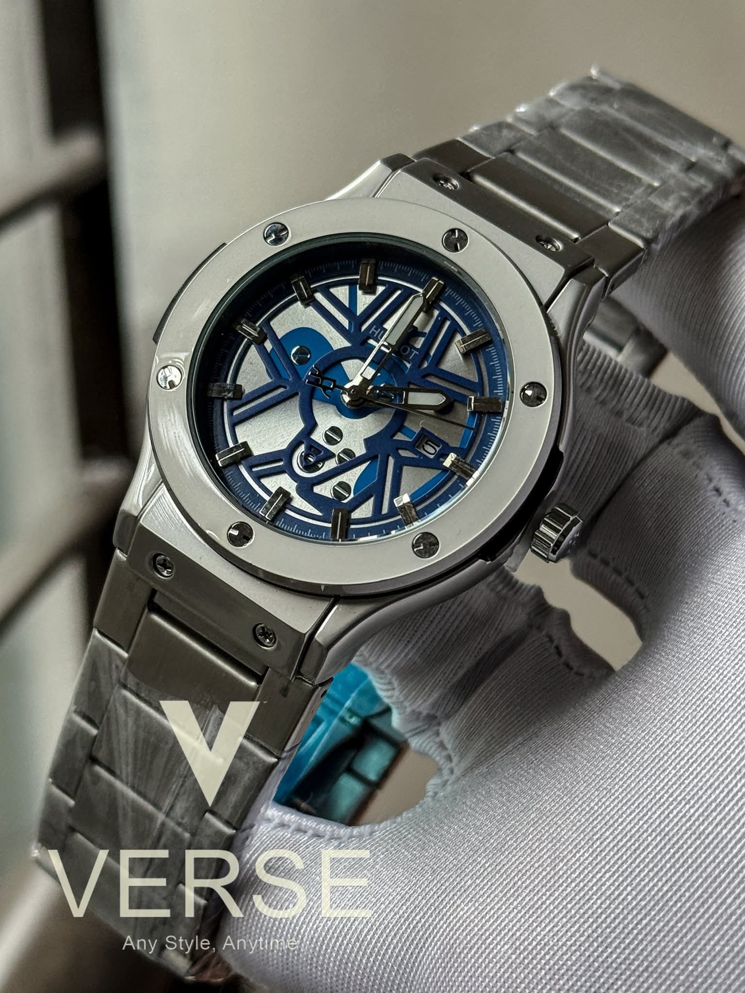 HUBLOT STAR DIAL CHAIN BLUE DIAL