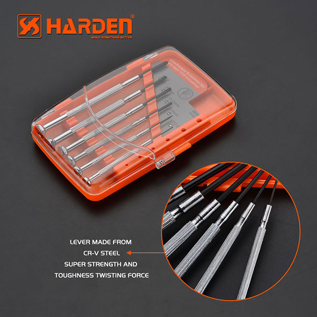 HARDEN 6Pcs CRV Precision Screwdriver Set; Model: 550121_img_3